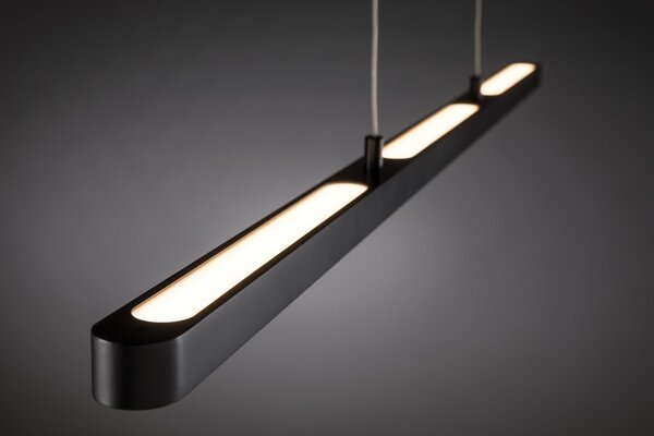 Paulmann 79693 Lento, černé lineární závěsné svítidlo se svícením nahoru-dolu, 42W LED 2700K stmívatelné, délka 100cm