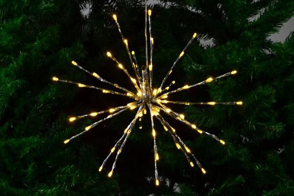 Vánoční LED osvětlení, světelná hvězda, teple bílý, 120 LED