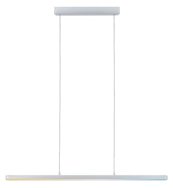Paulmann 79886 Lento, Zigbee matně chromové lineární závěsné svítidlo se svícením nahoru-dolu, 3x13,5W LED tunnable white, stmívatelné, délka 100cm