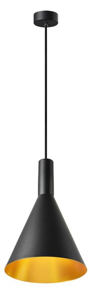 SLV 1002950 Phelia 280, kónické závěsné svítidlo 1xE27, černá/zlatá, průměr 28cm