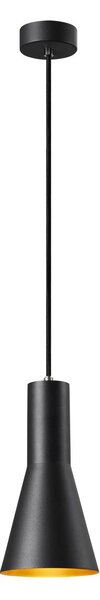 SLV 1002951 Phelia 130, kónické závěsné svítidlo 1xE27, černá/zlatá, průměr 13cm