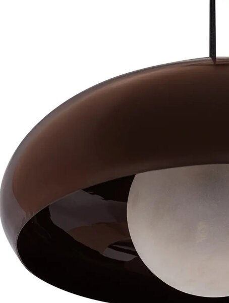 WOOOD Hnědé kovové závěsné světlo Tivo 40 cm