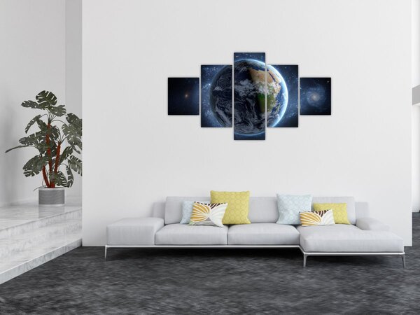 Obraz - Pohled z Vesmíru (125x70 cm)