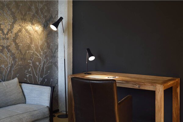 SLV 146010 Phelia, kónická stojací lampa 1xE27, černá/zlatá, výška 172cm