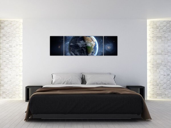 Obraz - Pohled z Vesmíru (170x50 cm)