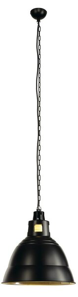 SLV 165359 Para 380, černé industriální závěsné svítidlo 1xE27, průměr 38,5cm