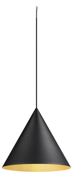 SLV 1008505 Magico 38, kónické závěsné svítidlo 1xE27, černá/zlatá, průměr 38cm
