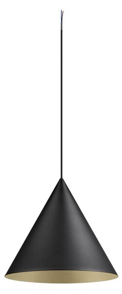 SLV 1008505 Magico 38, kónické závěsné svítidlo 1xE27, černá/zlatá, průměr 38cm