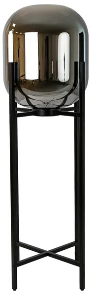 Angel Cerdá Kouřově šedá skleněná stojací lampa No. 8087, 140 cm