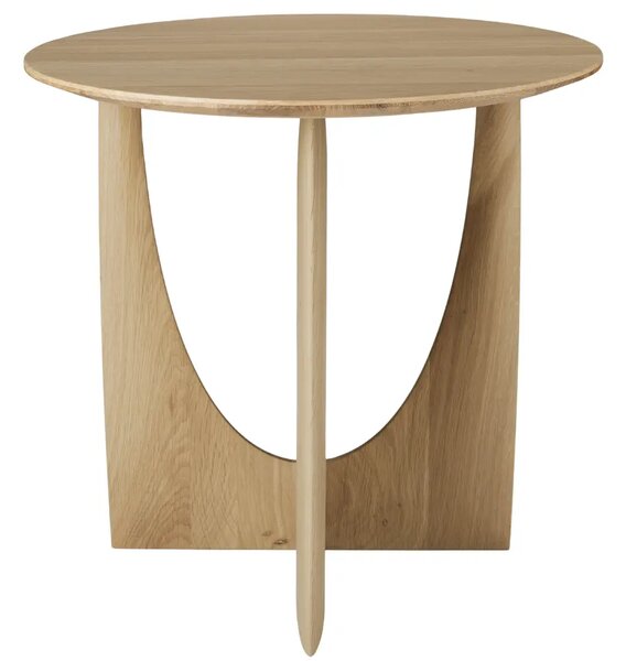 Ethnicraft Dubový odkládací stolek Geometric 51 cm