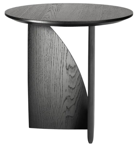 Ethnicraft Černý dubový odkládací stolek Geometric 51 cm