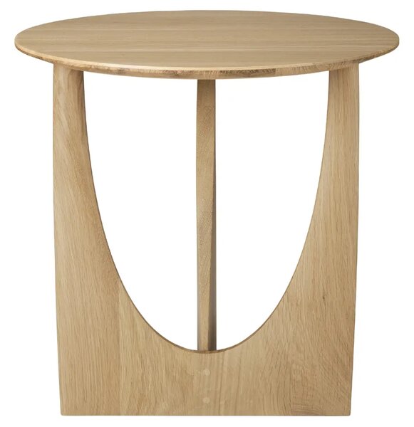 Ethnicraft Dubový odkládací stolek Geometric 51 cm
