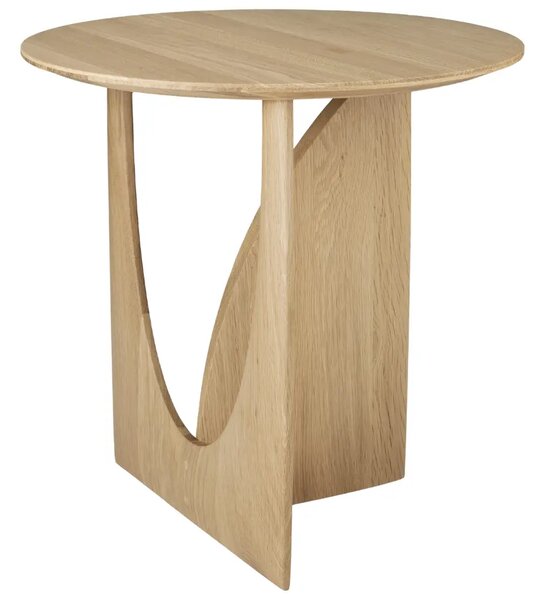 Ethnicraft Dubový odkládací stolek Geometric 51 cm