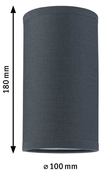 Paulmann 95609 2Easy Valerio, stínítko z antracitového textilu, prům. 10cm