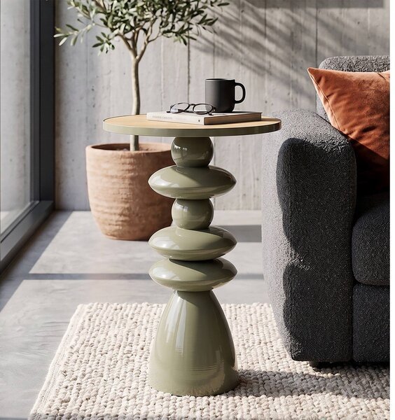 Kovový kulatý odkládací stolek ø 45,5 cm Metal Console – Mauro Ferretti