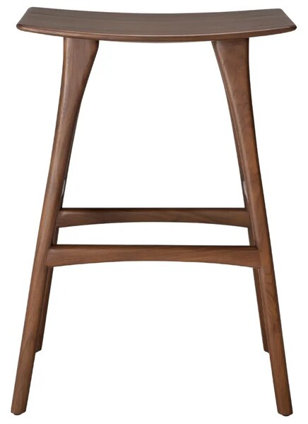 Ethnicraft Hnědá dřevěná barová židle Osso 79 cm