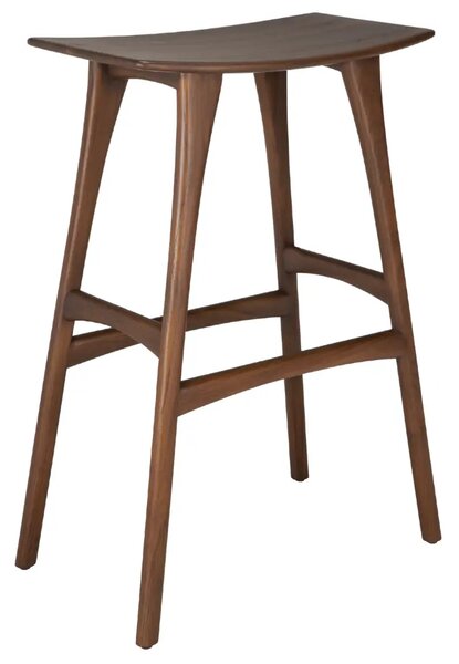 Ethnicraft Hnědá dřevěná barová židle Osso 79 cm
