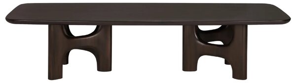 Ethnicraft Tmavý dřevěný konferenční stolek Flow 150 x 60 cm