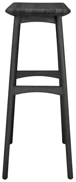 Ethnicraft Černá dubová barová židle Osso 79 cm