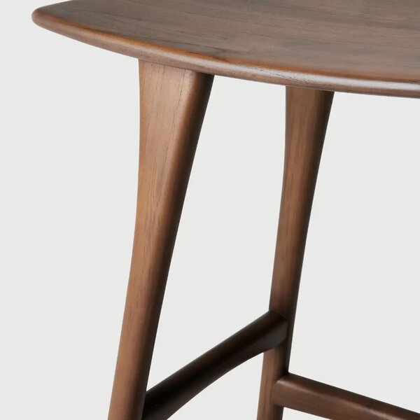 Ethnicraft Hnědá dřevěná barová židle Osso 79 cm