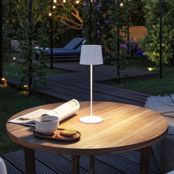Paulmann 76997 Gilo, bílá lampička na baterii, 2,8W LED 2700K dotykové ovládání, výška 35cm, IP44