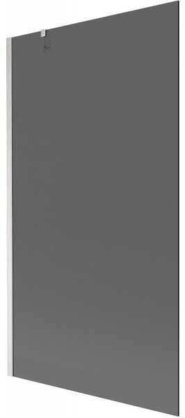 Mexen Next, 1-křídlová vanová zástěna 100 x 150 cm, 6mm šedé sklo, ocelová, 895-100-000-00-40-97