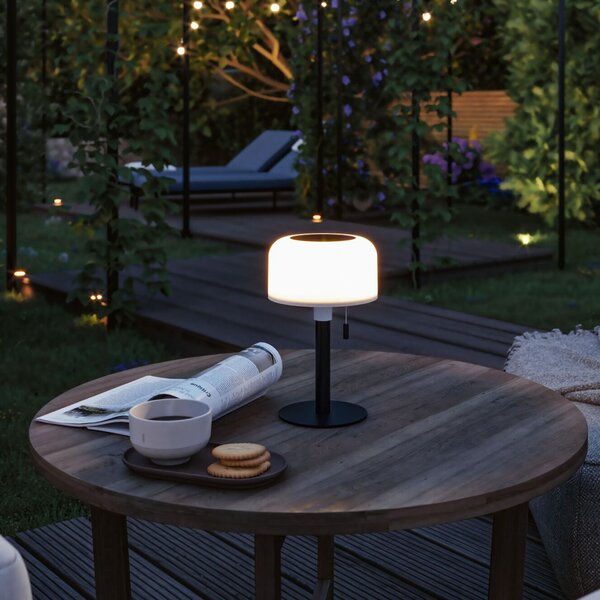 Paulmann 94607 Bartja, černá solární lampička na baterii, 1,6W LED 2700K, výška 24cm, IP44