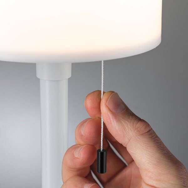 Paulmann 94606 Bartja, bílá solární lampička na baterii, 1,6W LED 2700K, výška 24cm, IP44