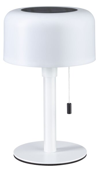 Paulmann 94606 Bartja, bílá solární lampička na baterii, 1,6W LED 2700K, výška 24cm, IP44