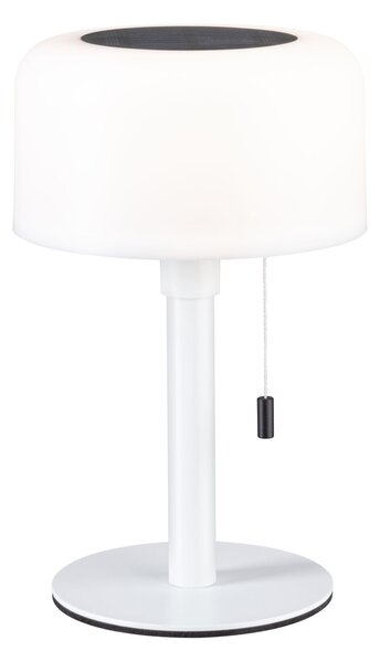 Paulmann 94606 Bartja, bílá solární lampička na baterii, 1,6W LED 2700K, výška 24cm, IP44