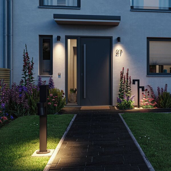 Paulmann 94824 Kimu, antracitové venkovní sloupkové svítidlo, nastavitelné 2x8W LED 3000K, výška 82,2cm, IP44