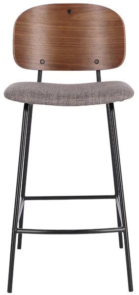 Bizzotto Dřevěná barová židle Sienna s šedým sedákem 68 cm