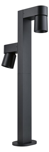 Paulmann 94824 Kimu, antracitové venkovní sloupkové svítidlo, nastavitelné 2x8W LED 3000K, výška 82,2cm, IP44