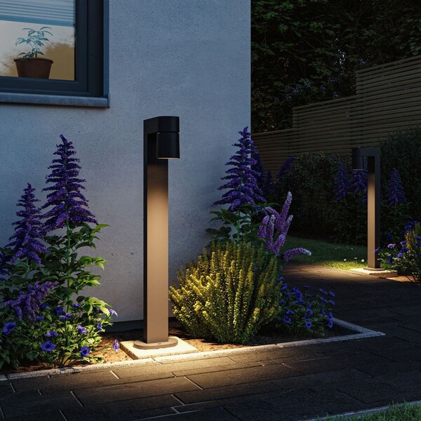 Paulmann 94822 Kimu, antracitové venkovní sloupkové svítidlo, nastavitelné 1x8W LED 3000K, výška 82,2cm, IP44