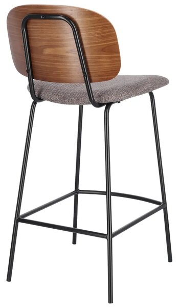 Bizzotto Dřevěná barová židle Sienna s šedým sedákem 68 cm