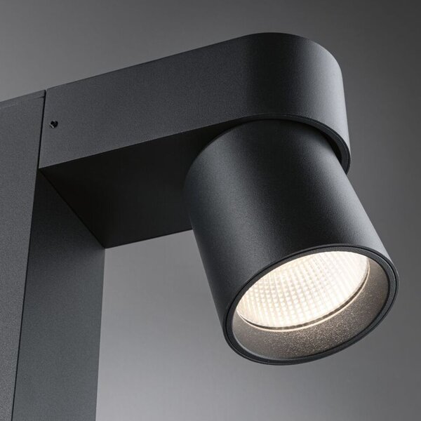 Paulmann 94822 Kimu, antracitové venkovní sloupkové svítidlo, nastavitelné 1x8W LED 3000K, výška 82,2cm, IP44