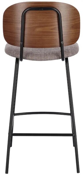 Bizzotto Dřevěná barová židle Sienna s šedým sedákem 68 cm