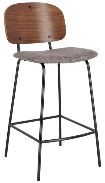 Bizzotto Dřevěná barová židle Sienna s šedým sedákem 68 cm