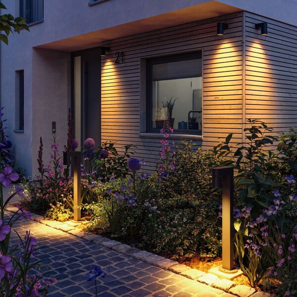Paulmann 94823 Kimu, antracitové venkovní sloupkové svítidlo, nastavitelné 1x7,88W LED 2200K, výška 82,2cm, IP44