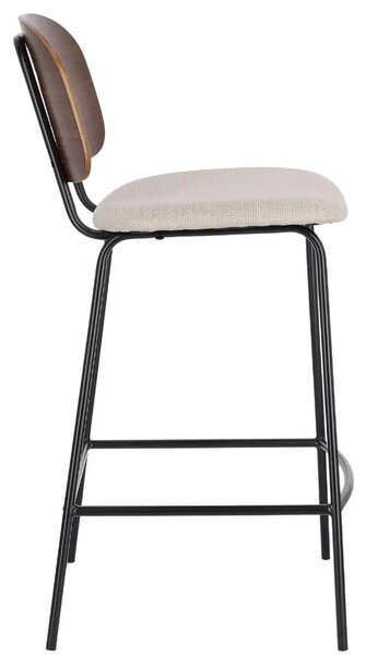 Bizzotto Dřevěná barová židle Sienna s béžovým sedákem 68 cm