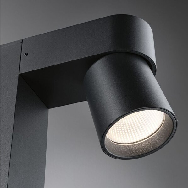 Paulmann 94823 Kimu, antracitové venkovní sloupkové svítidlo, nastavitelné 1x7,88W LED 2200K, výška 82,2cm, IP44