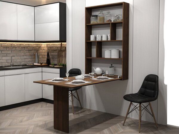 Moderní nástěnný stůl Eden, Barva: ořech warmia 5903211516801