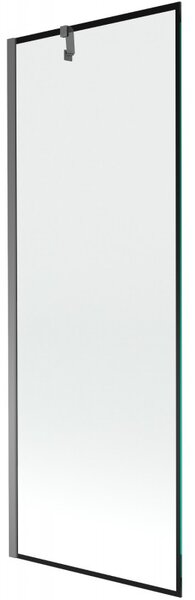 Mexen Next, 1-křídlová vanová zástěna 70 x 150 cm, 6mm čiré sklo - černý vzor, ​​grafitová, 895-070-000-00-70-95