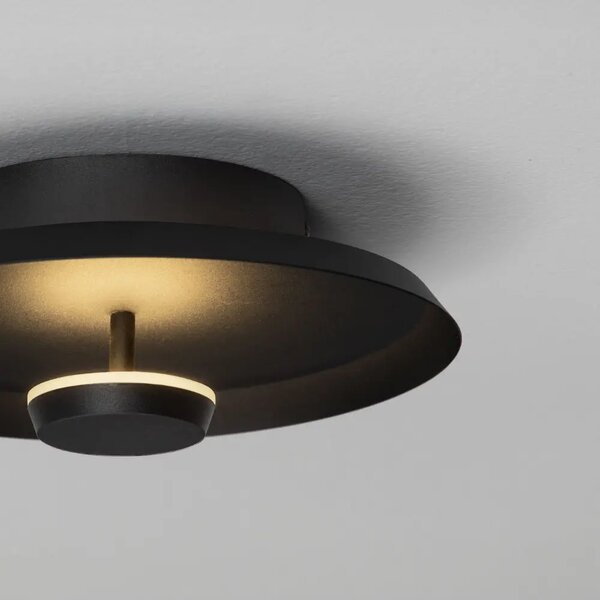 Nova Luce Černé kovové nástěnné LED světlo Dorell 26 cm