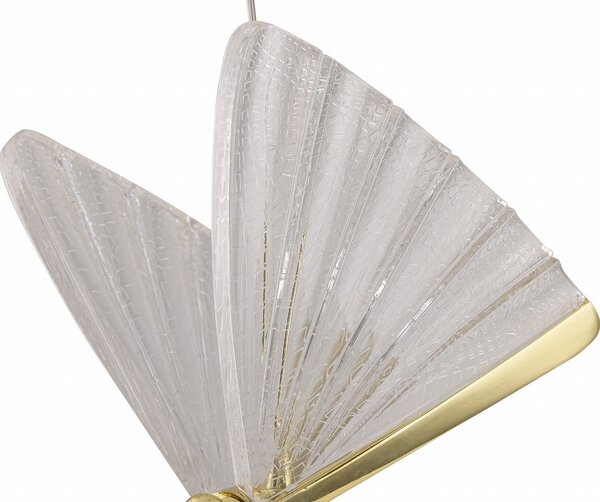 Light Prestige Mariposa závěsné svítidlo 1x8 W průhledná-zlatá LP-1715/1P