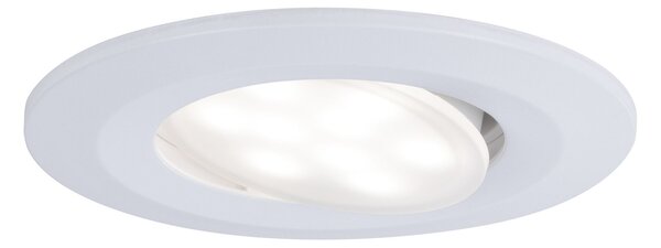 Paulmann 99931 Calla, set kulatých výklopných bodovek v matně bílé úpravě, 3x5,2W LED 4000K, stmívatelné, prům.9cm, IP65