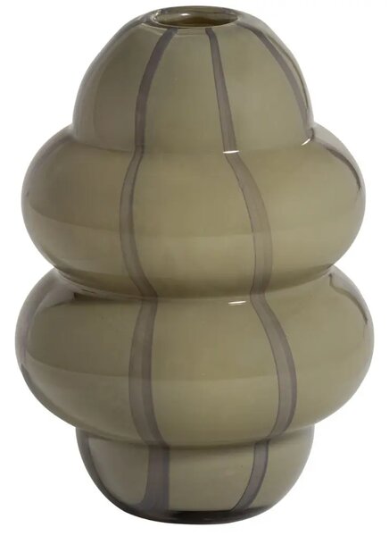 WOOOD Zelená skleněná váza Kency 32 cm