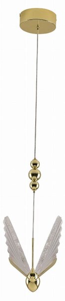 Light Prestige Mariposa závěsné svítidlo 1x8 W průhledná-zlatá LP-1715/1P