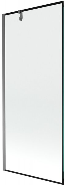 Mexen Next, 1-křídlová vanová zástěna 80 x 150 cm, 6mm čiré sklo - černý vzor, ​​grafitová, 895-080-000-00-70-95