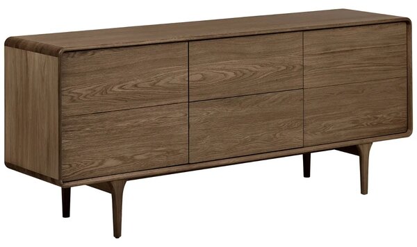 -25 % Dny Marianne - Nordic Living Hnědá dubová komoda Dawe 180 x 45 cm
